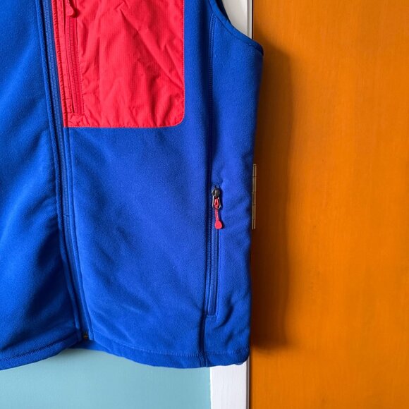 Vineyard Vines Men's Small Harbor Fleece Vest Aviator Blue / Red - Picture 5 of 13